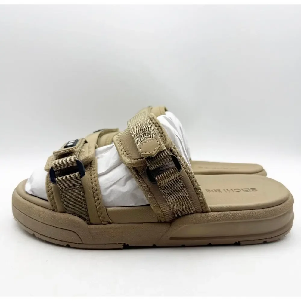 SEICHI Mens Sandoru Ichi Slide Sandals Size 11 EU 44 Tan NIB